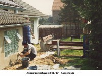 t25.14 - Anbau Geraetehaus 1986-87 - Aussenputz